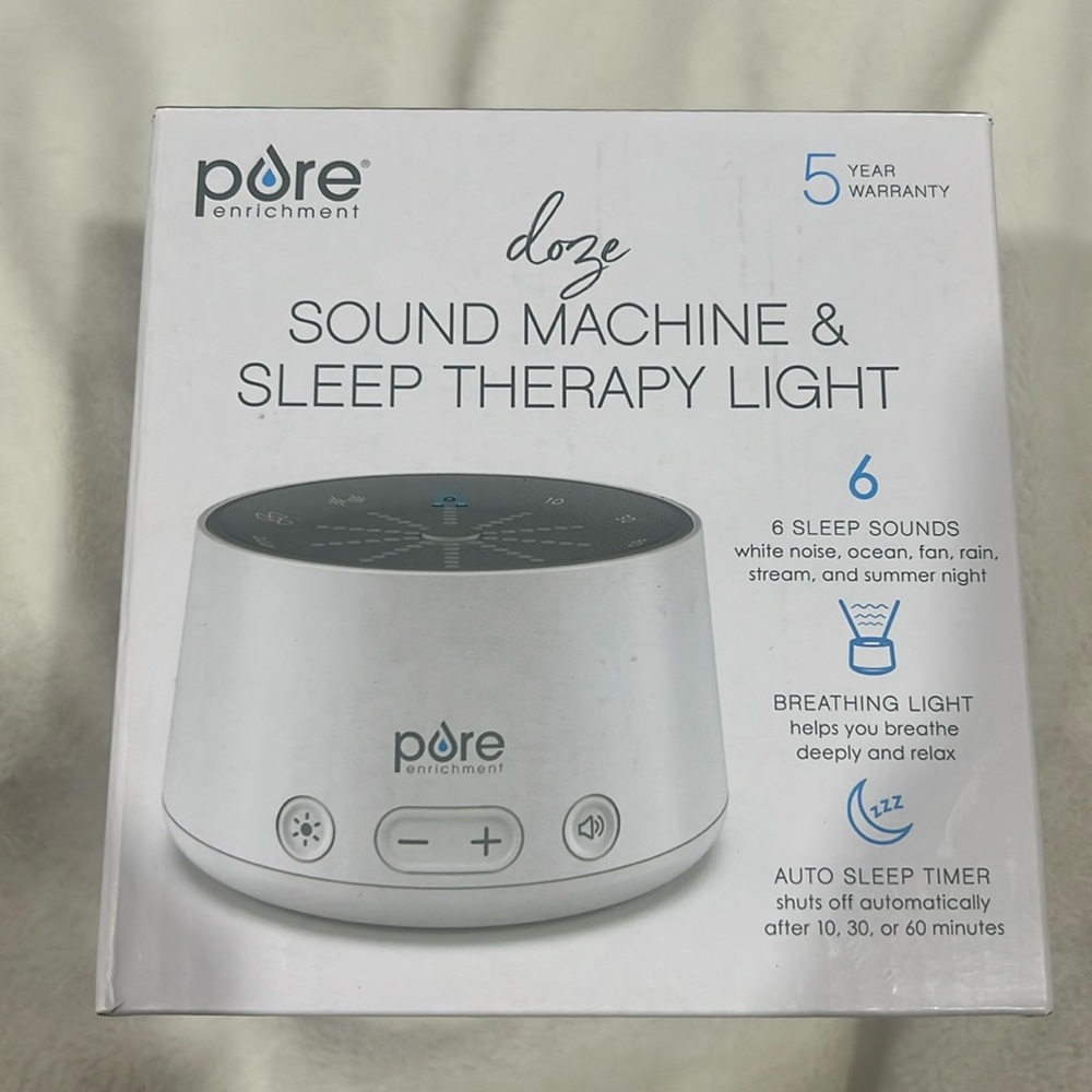 Brand New Pure sound machine & sleep therapy light